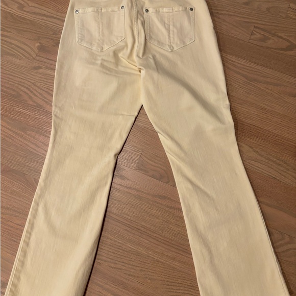 J. Jill Cropped High Waisted Yellow Jeans Size 4 - Picture 3 of 10